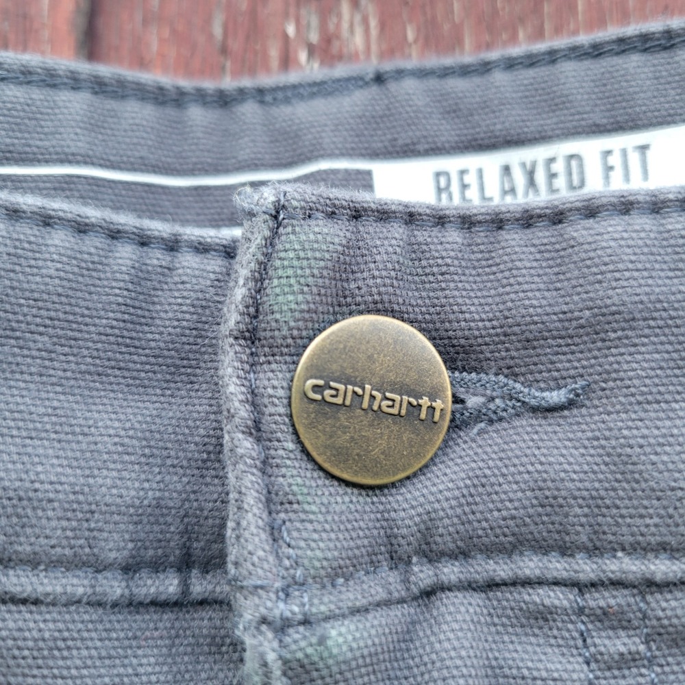 Carhartt Rugged Flex Relaxed Fit Canvas Work Pants Gray Sz 6 Reg Utility Outdoor - Picture 12 of 12